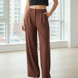 Chic Brown Women's Trousers